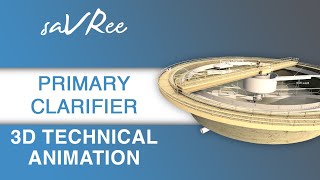 Primary Clarifier  3D Technical Animation [upl. by Inilahs]