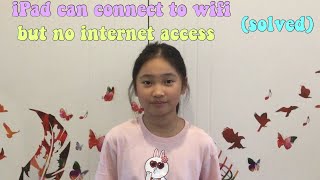 iPad connected to wifi but no internet access Solved [upl. by Sayles]