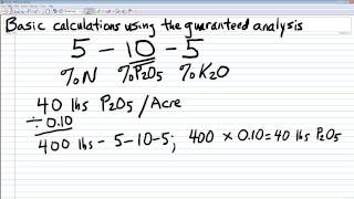 Basic Fertilizer Label Calculations with a Dry Formulation [upl. by Krystyna885]