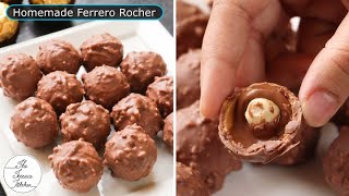 Ferrero Rocher Style Chocolate At Home  Center Filled Chocolate Bomb  The Terrace Kitchen [upl. by Korey]