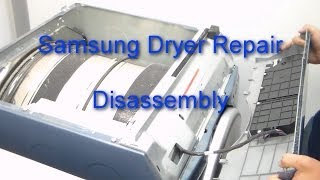 Samsung Dryer Repair  How to Disassemble [upl. by Sihon812]