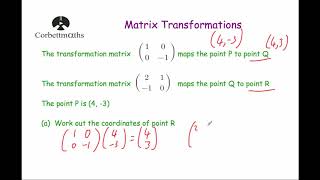 Matrix Transformations  Corbettmaths [upl. by Olumor309]