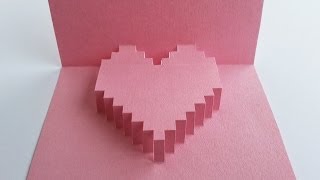 TUTORIAL bigliettino con CUORE 3D [upl. by Hiett]