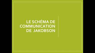 Le schéma de communication de Jakobson [upl. by Oeniri]