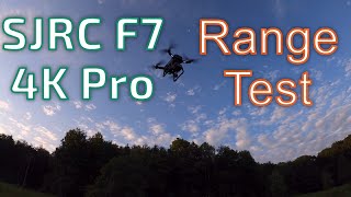 SJRC F7 4K Pro Range Test [upl. by Elison]