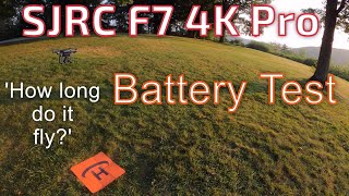 SJRC F7 4K Pro Battery Test [upl. by Essila322]