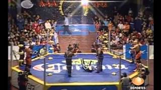 Gronda II La Parka Jr Zorro vs Elix Skipper Konnan Muerte Cibernetica [upl. by Solana314]