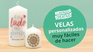 Cómo personalizar velas MUY FÁCIL  How to customize candles [upl. by Ybba430]