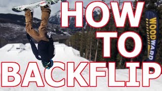 How To Layout a Backflip  Snowboarding Trick Tutorial [upl. by Ynnattirb]