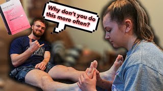 I Gave My BOYFRIEND A Pedicure INSANELY TICKLISH [upl. by Cyler134]