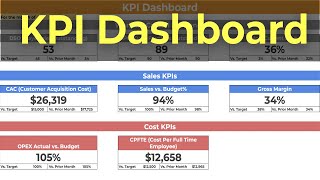 How To Create a KPI Dashboard in 10 Minutes [upl. by Emmie446]