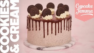 The Ultimate Cookies amp Cream Chocolate Layer Cake Recipe  Cupcake Jemma [upl. by Aihsekel475]