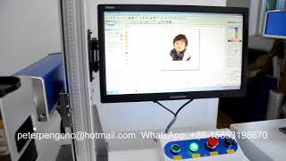 How to engrave photos training video of fiber laser marking machine [upl. by Orihakat27]