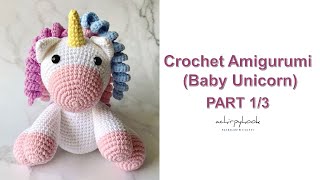 Crochet Baby Unicorn Amigurumi Part 13 ENG [upl. by Bram]