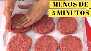 Hamburguesas de carne en MENOS DE 5 MINUTOS Mira qué jugosas [upl. by Un]