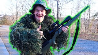 Ghillie Suit Squirrel Hunting BAD IDEA [upl. by Annaitat]