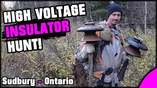 CANADIAN HIGH VOLTAGE INSULATOR HUNTING Searching Early 1900s Transmission Lines Sudbury Ontario [upl. by Ainala861]