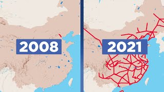 The Unstoppable Growth of Chinas HighSpeed Rail Network [upl. by Gasperoni]