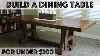 DIY Dining Table Pottery Barn Inspired Farmhouse Table [upl. by Bodkin]