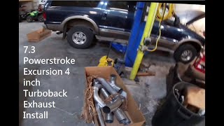 73 Powerstroke Diesel 4 Inch Turboback Exhaust Installation [upl. by Bartram]