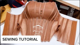 SEWING a TRANSPARENT OVERBUST corset Stepbystep tutorial [upl. by Edrahc]