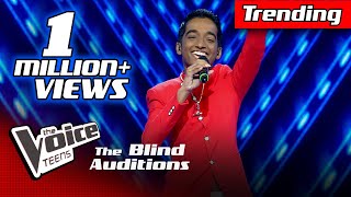 Hesara Bandara  Teri Deewani  Blind Auditions  The Voice Teens Sri Lanka [upl. by Adleremse]