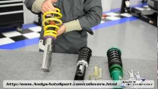 Lowering Springs vs Coilovers  Presented by Andys Auto Sport [upl. by Anerok153]