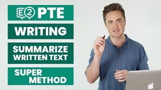 PTE Writing Summarize Written Text  SUPER METHOD [upl. by Boice]