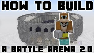 Minecraft  How to build  A Huge PvP Battle Arena with NO Time Lapse [upl. by Yenttirb845]