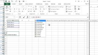 Microsoft Excel  CHAR 10 [upl. by Riley]