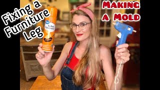 Fixing a Furniture Leg  Creating a Mold [upl. by Analle746]