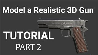 Modelling A Gun In Blender Beginner Tutorial  Part 2 [upl. by Eiramnwad945]