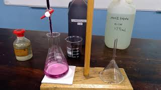 Redox Titration between MnO4 and Fe2 [upl. by Aryl]