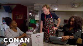 Conan Works At Sylvia’s Restaurant  CONAN on TBS [upl. by Kcuhc]