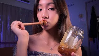 ASMR  Honeycomb  Sticky Satisfying Sounds [upl. by Norah]