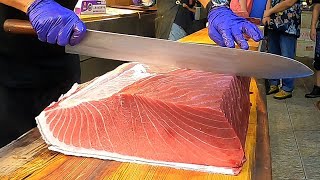 The Sharpest Knife Cuts Giant Bluefin Tuna Like Butter  Luxurious Sashimi and Steaks [upl. by French604]