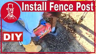 How to Set a Fence Post in Concrete [upl. by Aicilas981]