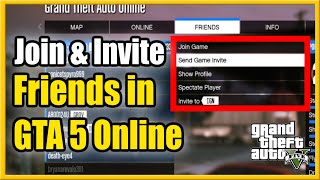 How to Join a Friends Game Session in GTA 5 Online or Invite to Game Easy Method [upl. by Nivlek]