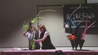 Color In Ikebana Demonstration by Sogetsu Teacher Haruko Takeichi [upl. by Efram]