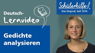 Gedichtanalyse schreiben 🎓 Schülerhilfe Lernvideo Deutsch [upl. by Edik746]