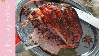 Easy Slow Cooker Christmas Ham  Crockpot Gammon Recipe [upl. by Imoyaba512]