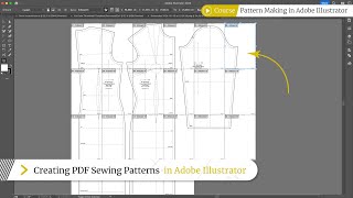 Creating PDF sewing patterns  Digital pattern making tutorial [upl. by Nylarac852]