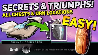 Destiny 2 Complete Prophecy Dungeon Guide Urns Secret Chests Emissary Whisperer  Urn It Triumph [upl. by Acenom]