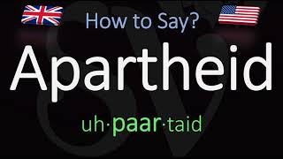 How to Pronounce Apartheid CORRECTLY Meaning amp Pronunciation [upl. by Aehtorod142]