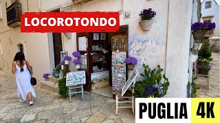 PUGLIA ITALY 🇮🇹 4K Locorotondo — Walking Tour [upl. by Adnwahsat259]