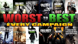 Ranking Every Call of Duty Campaign From WORST to BEST [upl. by Ymmit35]