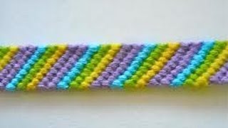 Friendship Bracelets for BeginnersCandy Stripe Bracelet [upl. by Yssirc807]