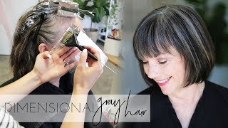 How to add dimension back into Natural Gray Hair Color  Transition to Gray Hair Naturally [upl. by Kcirdec]