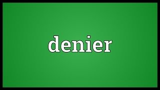 Denier Meaning [upl. by Lockhart]