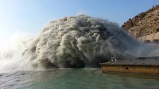 Largest Dam Spillway opening T4 Tarbela [upl. by Stclair]